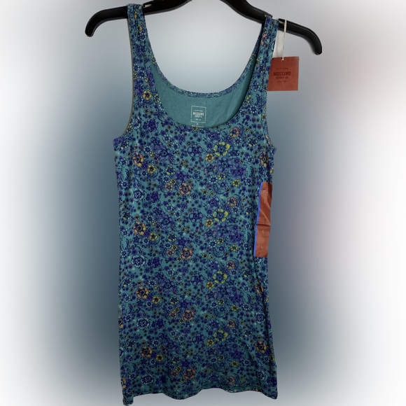 Mossimo Tank Top Blue Floral Large - Picture 4 of 5